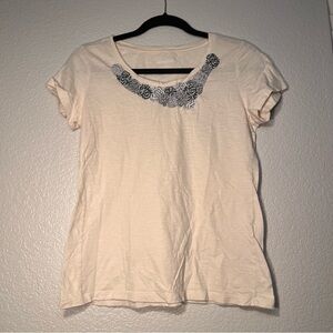 ✨10 for $15✨ Merona 100% cotton cream color t shirt women’s size Medium